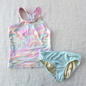 Lands' End Girl's 2pc Swimsuit VGUC 10